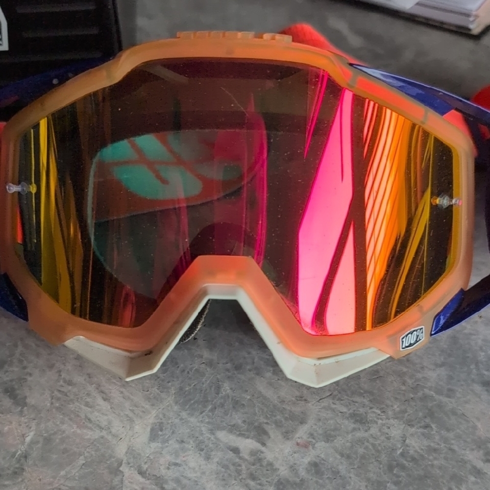 100% Racecraft MX Goggles - Orange & Blue